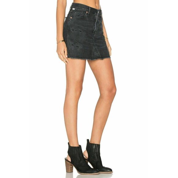Citizens of Humanity Women's Premium Vintage Cut Off Mini Skirt Black Ha… - Picture 3 of 5